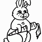 דף צביעה ארנב מחזיק גזר