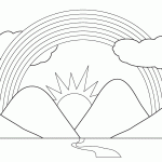 דף צביעה קשת בענן 4