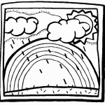 דף צביעה קשת בענן 3