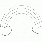 דף צביעה קשת בענן 1