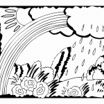 דף צביעה קשת בענן 13