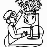 דף צביעה הנוזל במבחנה רותח