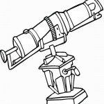 דף צביעה טלסקופ לצפייה בכוכבים