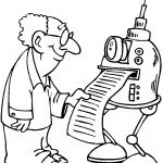 דף צביעה חוקר מוציא מהרובוט הדפסה