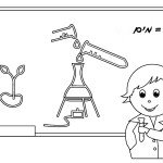 דף צביעה מורה בשיעור מדע