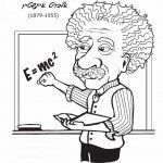 דף צביעה אלברט איינשטיין