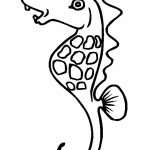 דף צביעה סוס ים 8