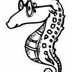 דף צביעה סוס ים 5