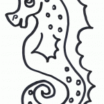 דף צביעה סוס ים 20