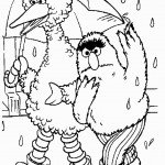 דף צביעה טלי וציפורת מטיילים בגשם