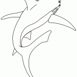 דף צביעה כריש 6