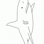 דף צביעה כריש 4