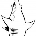 דף צביעה כריש 1