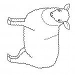 דף צביעה כבשה 3