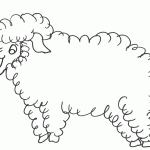 דף צביעה כבשה 6