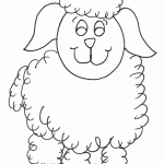 דף צביעה כבשה 5