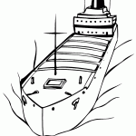 דף צביעה אוניה 4