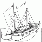 דף צביעה סירת מפרש 2