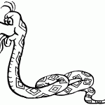 דף צביעה נחש כועס