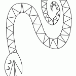דף צביעה נחש 1