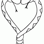 דף צביעה שני נחשים מאוהבים