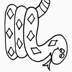 דף צביעה נחש 16