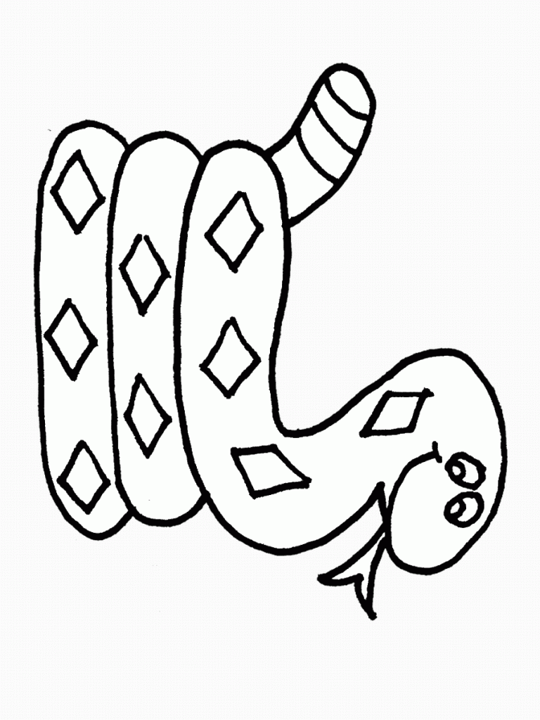 דף צביעה נחש 16