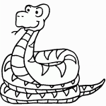 דף צביעה נחש 15