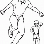 דף צביעה אבא משחק כדורגל