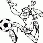 דף צביעה בעיטה בכדור 3