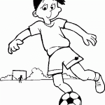 דף צביעה בעיטה בכדור 2