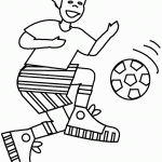 דף צביעה בעיטה בכדור 1