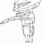 דף צביעה חייזר רובוטי