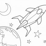 דף צביעה חללית יוצאת מכדור הארץ