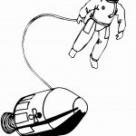 אסטרונאוט בחלל מחובר לחללית