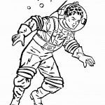 דף צביעה אסטרונאוט בחלל 5