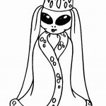 דף צביעה חייזרית המלכה