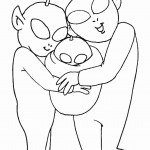 דף צביעה משפחת חייזרים