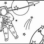 דף צביעה אסטרונאוט בחלל 3