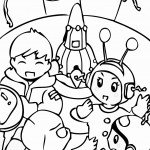 דף צביעה ילדים וחייזרים