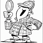 דף צביעה בלש 4