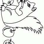 דף צביעה סנאי 4