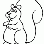 דף צביעה סנאי 2