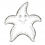 דף צביעה כוכב ים 5