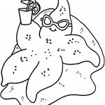 כוכב ים נהנה מיום של שמש