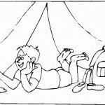 דף צביעה גשם מטפטף על האוהל