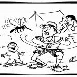 דף צביעה יתושים מרגיזים במחנה