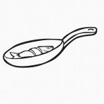 דף צביעה מטגנים דגים