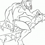 דף צביעה טרזן על העצים 2 דף צביעה טרזן על העצים 2