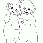 דף צביעה הטלטאביז דיפסי ולה-לה